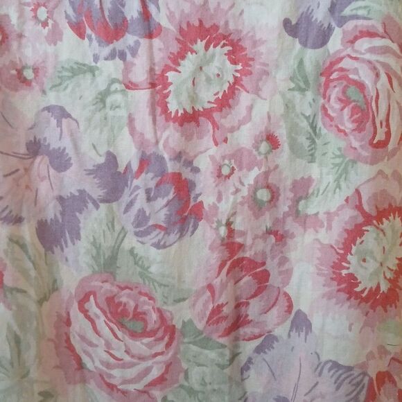 Laura Ashley Vintage 80s cotton blend floral dress pinks and purples Sz 14  NWOT - Picture 11 of 14